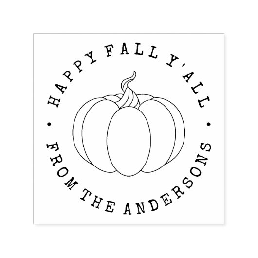 Happy Fall Y'all Pumpkin Permastempel (Design)