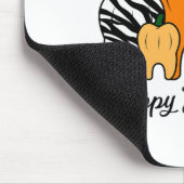 Happy Fall Y'all Pumpkin Tooth Leopard Zebra Hallo Mousepad (Ecke)