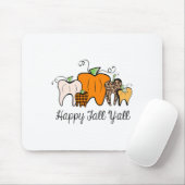 Happy Fall Y'all Pumpkin Tooth Lepard Halloween De Mousepad (Mit Mouse)