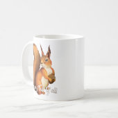 Happy Fall Yall Quote And Cute Squirrel Motiv Kaffeetasse (Vorderseite Links)