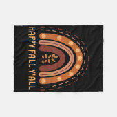 Happy Fall Y'all Rainbow Maple Blätter Herbst Fleecedecke (Vorderseite (Horizontal))