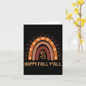 Happy Fall Y'all Rainbow Maple Blätter Herbst Karte (Gelbe Blume)