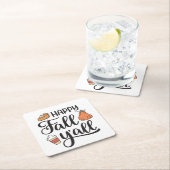 Happy Fall Y'all Rechteckiger Pappuntersetzer (Vor Ort)