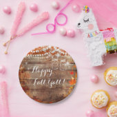 Happy Fall Ya'll Rustikale Herbst Erntedank Teller (Party)