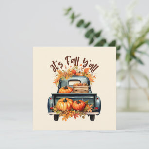 Happy Fall Y'all - Rustikaler LKW mit Pumpkins