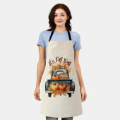 Happy Fall Y'all - Rustikaler LKW mit Pumpkins Schürze (Getragen)