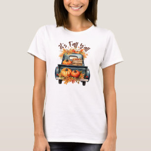 Happy Fall Y'all - Rustikaler LKW mit Pumpkins T-Shirt