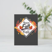 Happy Fall Yall Saison Herbst Leaves Postkarte (Stehend Vorderseite)