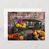 Happy Fall Y'all Saison Postkarte (Vorne/Hinten)