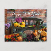 Happy Fall Y'all Saison Postkarte (Vorderseite)