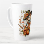 Happy Fall Ya'll Scarecrow und Herbstblätter Milchtasse (Linke Ecke)