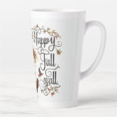 Happy Fall Ya'll Scarecrow und Herbstblätter Milchtasse (Rechts)