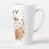 Happy Fall Ya'll Scarecrow und Herbstblätter Milchtasse (Rechts)