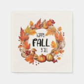 Happy Fall Y'all Serviette (Vorderseite)