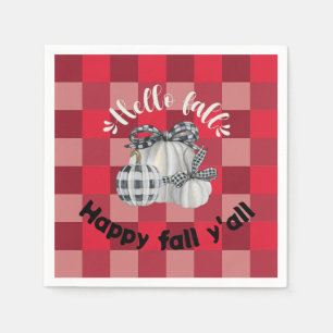 Happy Fall Y'all Serviette