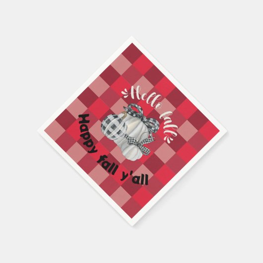 Happy Fall Y'all Serviette (Ecke)