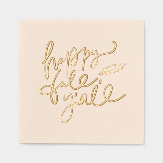 Happy Fall Y'all Servietten Mit Folie (Vorderseite)