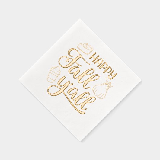Happy Fall Y'all Servietten Mit Folie (Rechts)