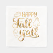Happy Fall Y'all Servietten Mit Folie (Vorderseite)