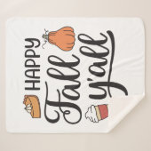 Happy Fall Y'all Sherpadecke (Vorderseite (Horizontal))