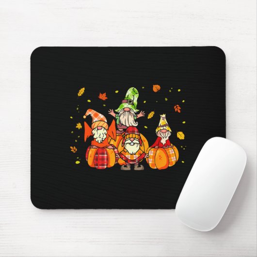 Happy Fall Yall Shirt Buffalo Pumpkin Autumn Gnome Mousepad (Mit Mouse)