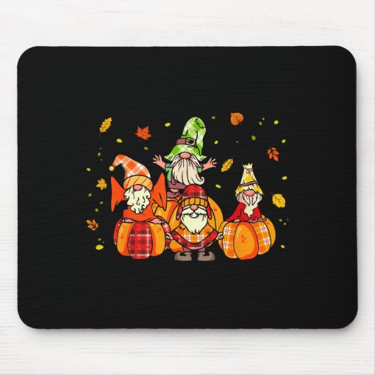 Happy Fall Yall Shirt Buffalo Pumpkin Autumn Gnome Mousepad (Vorne)