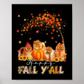 Happy Fall Yall Spitz Herbst Lover Pumpkins H Poster (Vorne)