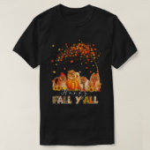 Happy Fall Yall Spitz Herbst Lover Pumpkins H T-Shirt (Design vorne)
