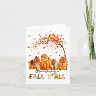 Happy Fall Y'all Spitz Herbst Lover Pumpkins Karte