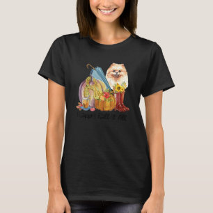 Happy Fall Yall Spitz Hund Mama Pumpkin Fall The T-Shirt