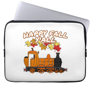 Happy Fall Y'All Steam Train Pumpkin Bahn Laptopschutzhülle