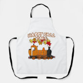 Happy Fall Y'All Steam Train Pumpkin Bahn Schürze (Vorderseite)
