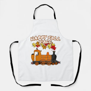 Happy Fall Y'All Steam Train Pumpkin Bahn Schürze