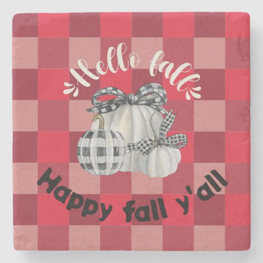 Happy Fall Y'all Steinuntersetzer (Vorderseite)