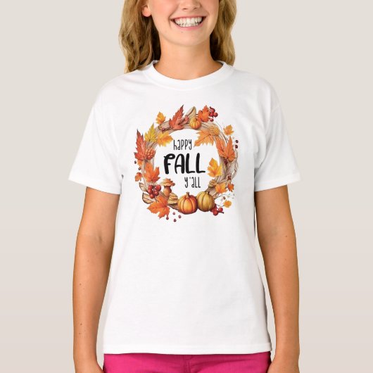Happy Fall Y'all T-Shirt (Vorderseite)