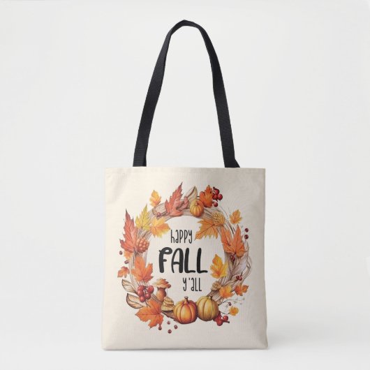 Happy Fall Y'all Tasche (Vorderseite)