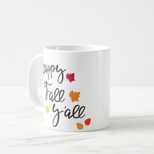 Happy Fall Ya'll Tasse (Vorderseite Links)