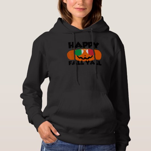 Happy Fall Y'all Thanksgiving Pumpkin Italy Glasse Hoodie (Vorderseite)