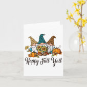 Happy Fall Yall Three Gnomen Leopard Sunflower Gif Karte (Gelbe Blume)