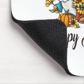 Happy Fall Yall Three Gnomen Leopard Sunflower Gif Mousepad (Ecke)