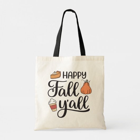 Happy Fall Y'all Tragetasche (Rückseite)