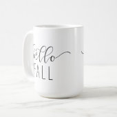 Happy Fall Y'all Trendy Calligrafy Tasse (Vorderseite Links)