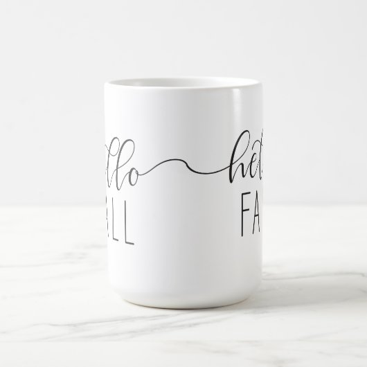 Happy Fall Y'all Trendy Calligrafy Tasse (Mittel)
