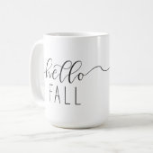 Happy Fall Y'all Trendy Calligrafy Tasse (Vorderseite Links)