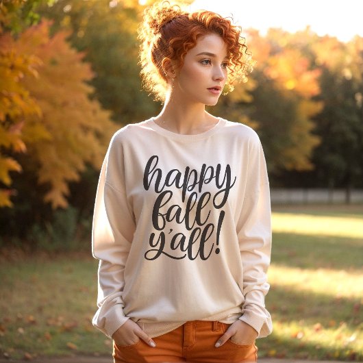 Happy Fall Y'all Trendy Script Sweatshirt