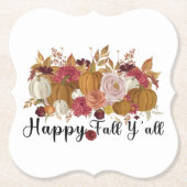 Happy Fall Y'all Untersetzer (Vorderseite)
