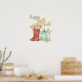 Happy Fall Y'all Wall Art Deco Poster (Küche)