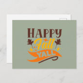 Happy Fall Y'all word art  Postkarte (Vorne/Hinten)