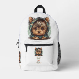 Happy Fall Y'all Yorkshire Terrier Autumn Hoodie Bedruckter Rucksack