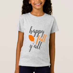 Happy Fall Y'all Youth Kids T - Shirt